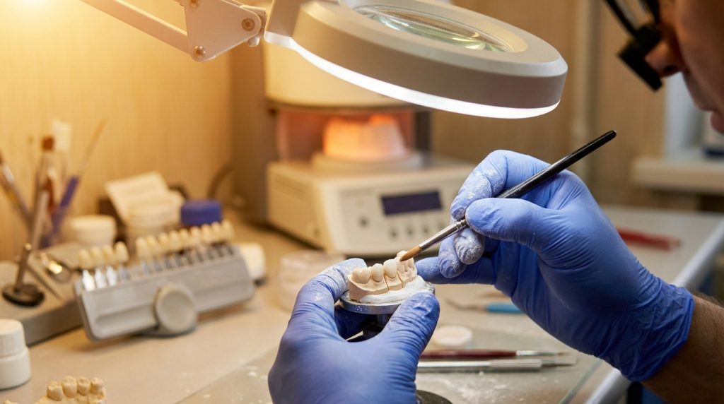 Dental seramist el yapımı porselen katmanlama